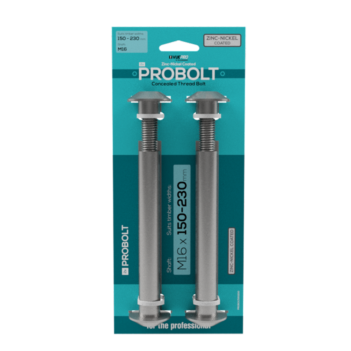 VUEPRO M16 150-230mm Concealed Thread Bolt Probolt - 2 Pack - Bunnings ...