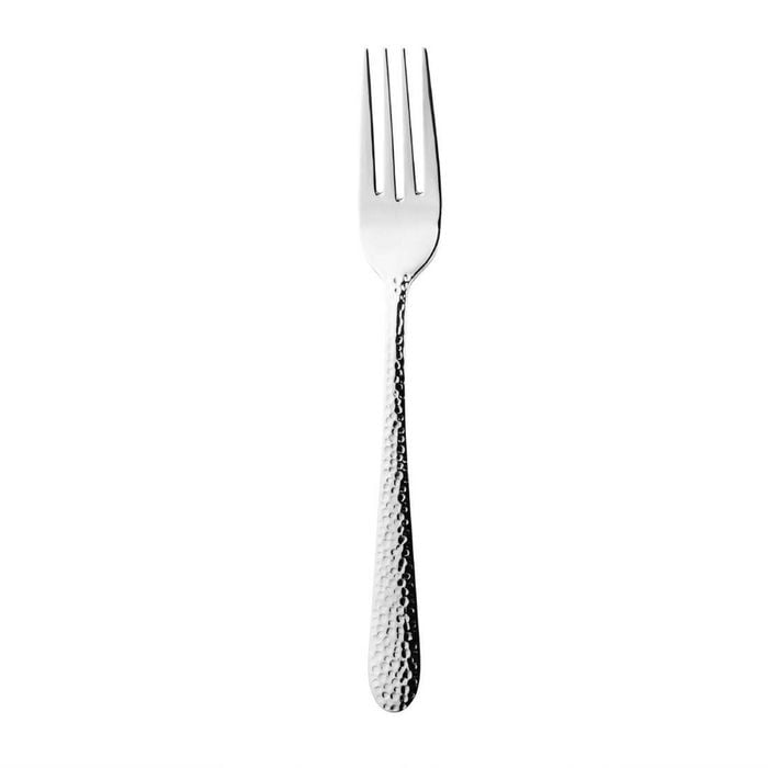 Olympia Table Forks Tivoli Hammered 18/10 Stainless Steel 200mm 12 Pack