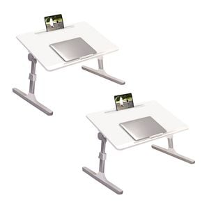 SOGA 2X 60x40cm White Small Laptop Bed Portable Foldable Study Table