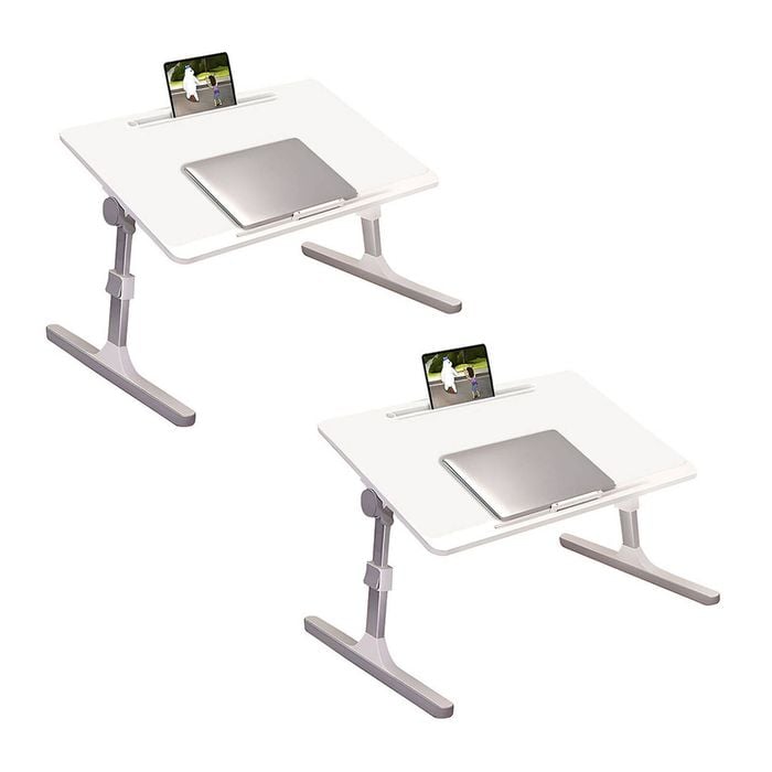 SOGA 2X 60x40cm White Small Laptop Bed Portable Foldable Study Table