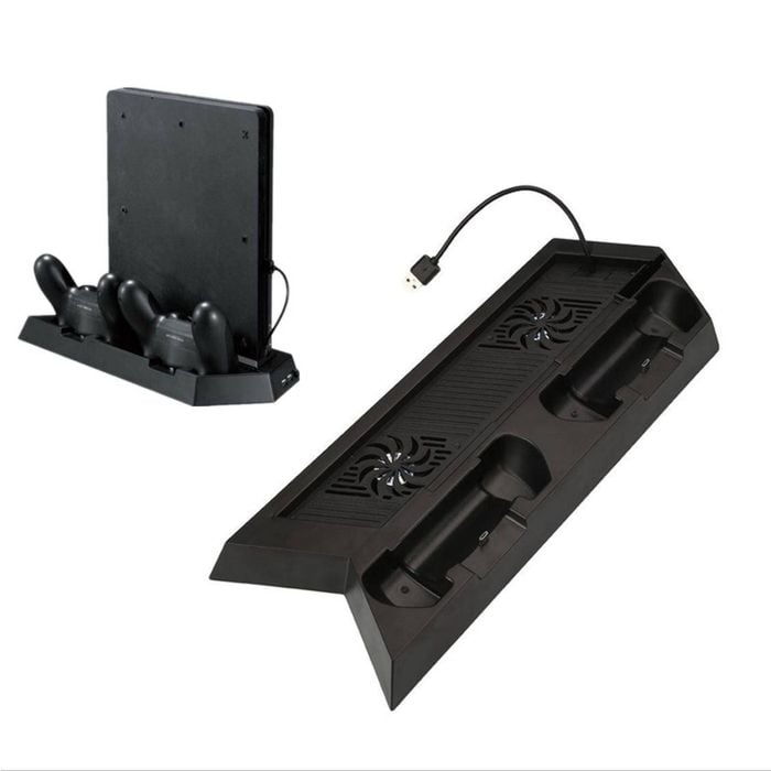 PlayStation 4 PS4 Stand Dock Controller Charger with Cooling Fan USB Hub