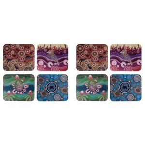 2x 4pc Ashdene Spirit Land Cup Mug Kitchen Drinks Coaster 11x9.7cm