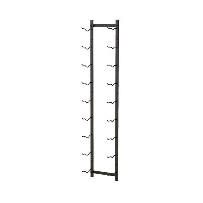 Costway 109x22x13cm Metal Frame Wine Rack W/9 Holders Wall Mounted Wine Storage Shelf