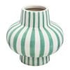 J.Elliot Home Jaimie Stripe Vase 16.5x16.5x16cm Peppermint