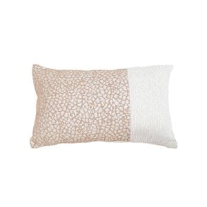 SOGA 35cm Contemporary Beige Two-Tone Block Design Throw Pillow