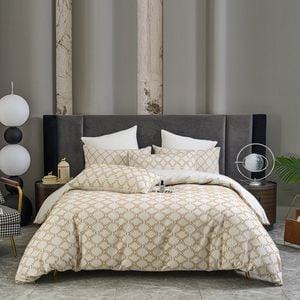 CottonMore 100% Cotton Cut Flower Craft Yellow Patchwork Quilt Doona Duvet Cover Set - King