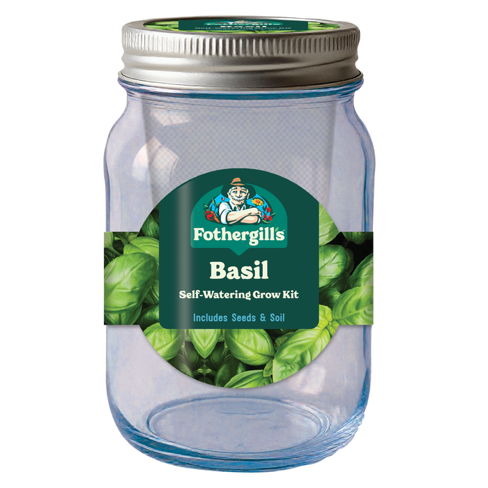 Fothergill's Basil Self Watering Mason Jar Grow Kit
