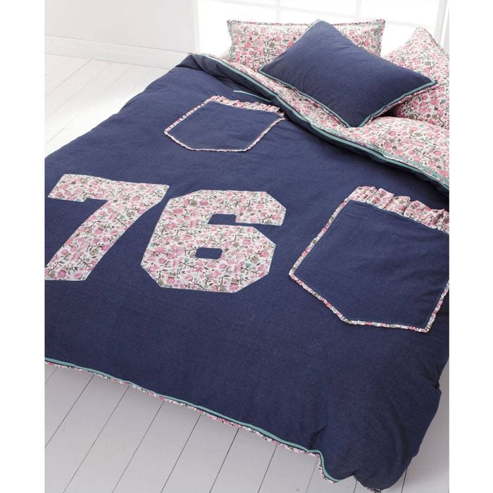 Shuteye Chambray Pocket 76 Quilt Cover Set - Single