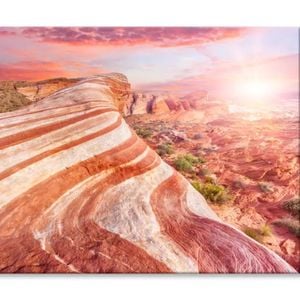 Rock in Valley Of Fire State Park  Print 100% Australian Made 90 x 60cm  (Stretched)