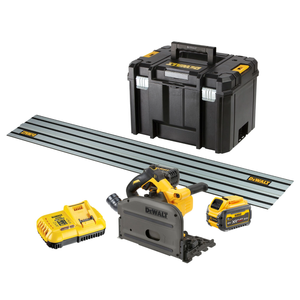 DeWALT 54V XR Flexvolt 2 x 6.0Ah Li-ion Plunge Saw And T-STAK With Rail