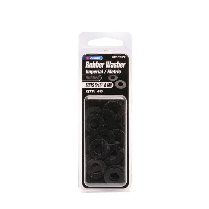 Zenith 5/16" And M8 Rubber Washer - 40 Pack