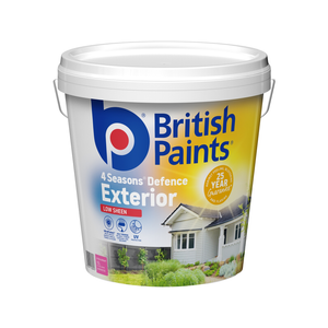 British Paints 10L Extra Bright Low Sheen 4 Seasons Exterior Paint