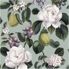 Large Flowers Aqua, Wallpaper 10.05m x 53cm Wallpaper Boutique