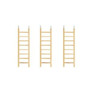 3 x Wooden Ladder Bird Budgie Canary Hamster Gerbil Mouse Rats Cage Ladders Toys