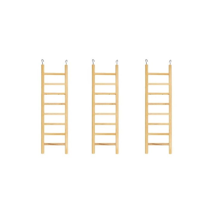 3 x Wooden Ladder Bird Budgie Canary Hamster Gerbil Mouse Rats Cage Ladders Toys
