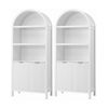 Artiss Buffet Sideboard Cabinet Pantry X2 180CM Arched White