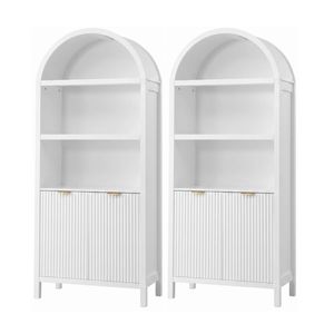 Artiss Buffet Sideboard Cabinet Pantry X2 180CM Arched White