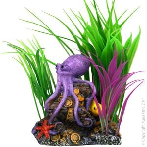Aqua One Octopus And Plant Ornament (36358)