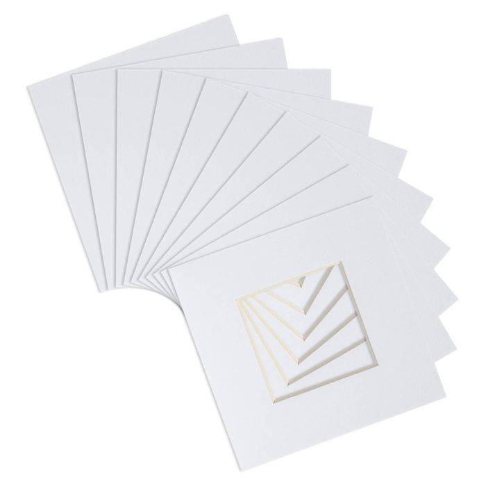 10x Picture Photo Mounts - To Fit Frame Size 4 x 4" for Image Size 2 x 2"