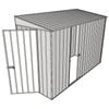 Build-A-Shed 1.2 x 3.0 x 2.0m Tunnel Shed Tunnel Hinged Door with 1 Sliding Side Door - Zinc