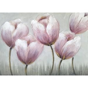 P&P Tulip Hand Painting Picture - Elegant Modern Wall Art for Living Room, Bedroom & Office Decor 80x60cm