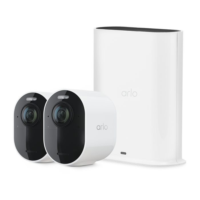 Arlo Ultra 2 4K Outdoor Wire-Free Security Camera With Spotlight And SmartHub - 2 Pack