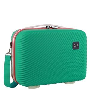 GAP Stripe Hard-Shell Mini Travel Crossbody Bag w/ Zip Pocket 27cm Turquoise