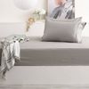Park Avenue King 500TC Bamboo Cotton Bed Sheet w/ 2x Pillowcases Set Charcoal