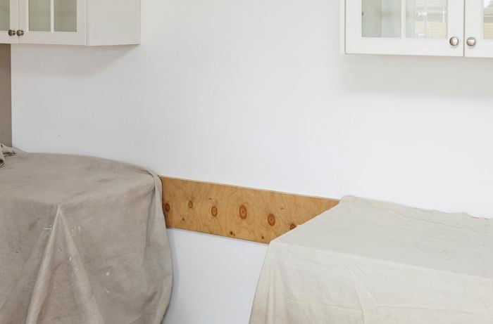 Cloths on top of benchtop.