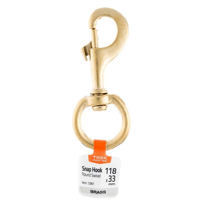 Taskmaster 33 x 118mm Heavy Duty Brass Snap Hook