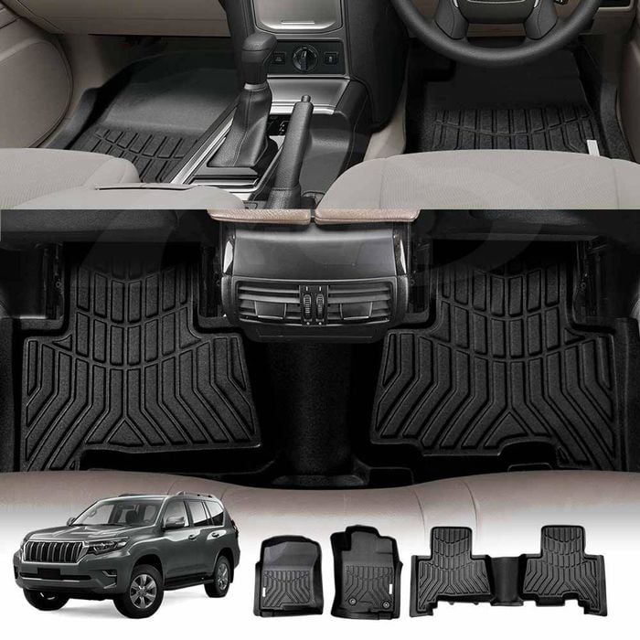 3D Customized All Weather Car Mat Floor Liner Full Set Carpet for Toyota Prado 150 Series 2009-2024