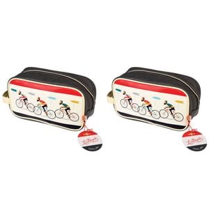 2PK Rex London Le Bicycle Wash Bag w/ 2 Internal Pockets 26x14cm
