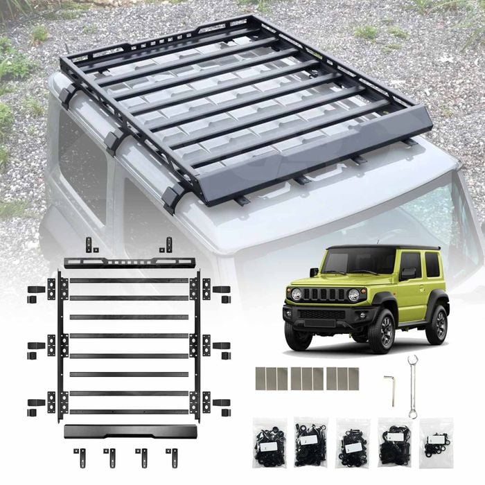 Roof Luggage Rack for Suzuki Jimny 3-Door 2018-Onwards Multi-Functional Platform Aluminum Alloy