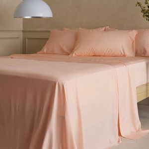 Bedding Co. Organic Bamboo Sheet Set 350TC Durable Soft Pink Double