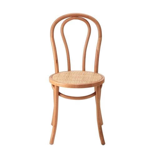 Oikiture 6x Dining Chair Solid Wooden Chairs Ratan Seat Natural Bunnings Australia