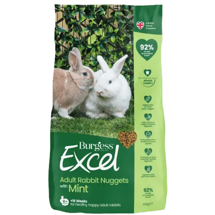 Burgess Excel Rabbit Pellets with Mint 1.5kg