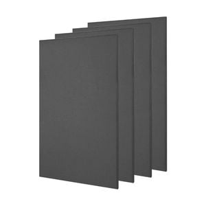 4x Fibreglass Acoustic Room Treatment Sound Panels 1200x600x25mm 2.9sqm Charcoal