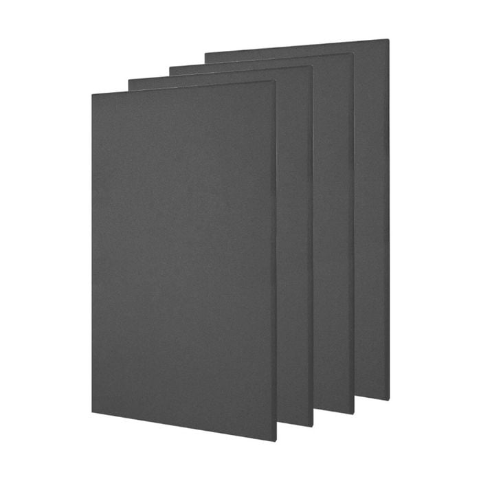 4x Fibreglass Acoustic Room Treatment Sound Panels 1200x600x25mm 2.9sqm Charcoal