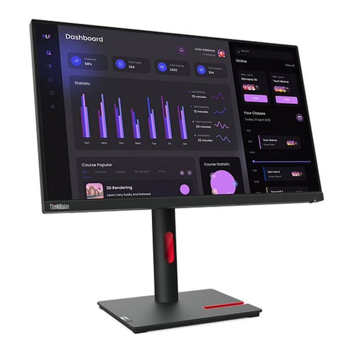 Lenovo Tv T24i 30 23.8" Fhd Wled Ips Height Adjustable Monitor [63cfmar1au]
