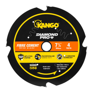 Kango 184mm 4T Diamond Pro Fibre Cement Circular Saw Blade