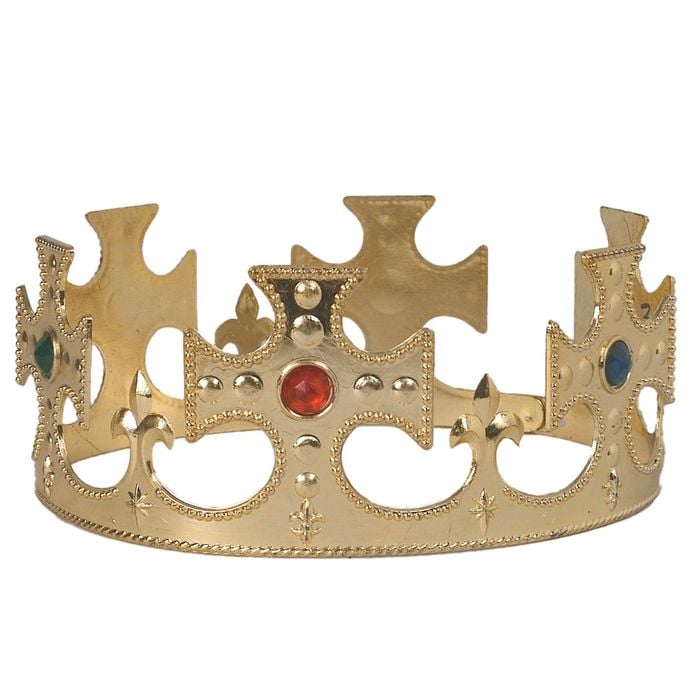 Rubies Royal King/Queen Crown Dress Up Head Accessory Silver  - Adult One Size