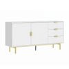 Cosmoliving White Fluted Buffet Sideboard
