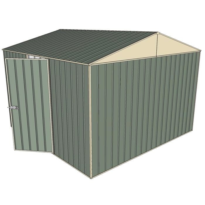 Build-a-Shed 3.0 x 3.0 x 2.3m Gable Single Hinged Side Door Shed - Green