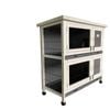Yes4pets Large Double Storey Rabbit Hutch Guinea Pig Ferret Cage Grey