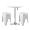 Artiss 3pcs Bar Stools And Table Set White