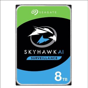 Seagate 8TB 3.5' SkyHawk Surveillance AI, SATA3 6Gb/s,16 AI streams,256MB Cache 24x7 HDD ST8000VE001,  3 Years Warranty