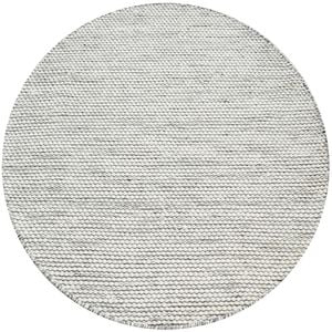 Handwoven Boondi Wool Rug-Ivory/Grey-120x120cm