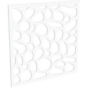 ProtectorAl 300-1200 x 300-1200mm Pearl White Riverstone Unframed Solid Aluminium Decorative Panel