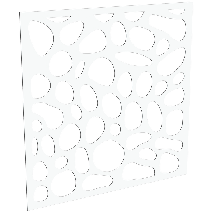 ProtectorAl 300-1200 x 300-1200mm Pearl White Riverstone Unframed Solid Aluminium Decorative Panel