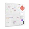 Clear Acrylic Magnetic Dry Erase Board and Calendar for Fridge - 43x30cm with 6 Markers and Towel